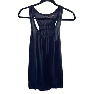 Ted Baker Black Sheer Racerback Tank Top Size 1 Flowy Minimalist